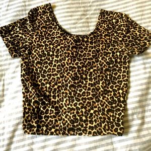American Apparel Cheetah print crop top